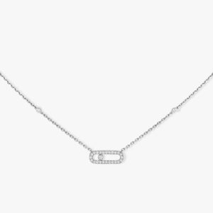 18K WHITE GOLD PAVE DIAMOND NECKLACE