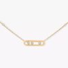 18K YELLOW GOLD DIAMOND NECKLACE
