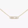 18K YELLOW GOLD PAVE DIAMOND NECKLACE