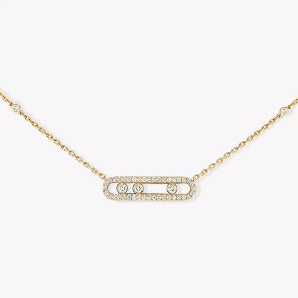 18K YELLOW GOLD PAVE DIAMOND NECKLACE