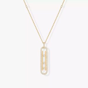 18K YELLOW GOLD DIAMOND SMALL NECKLACE