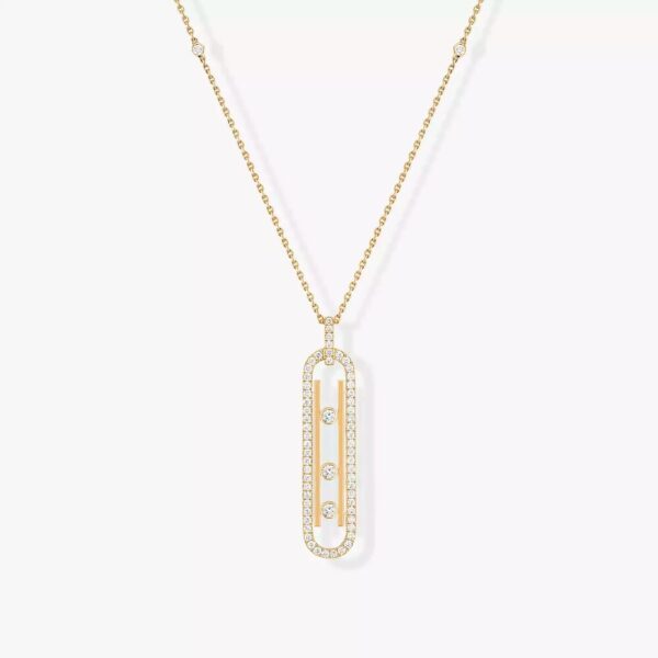 18K YELLOW GOLD DIAMOND SMALL NECKLACE