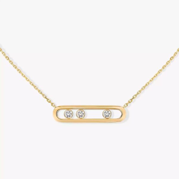 18K YELLOW GOLD DIAMOND MEDIUM NECKLACE