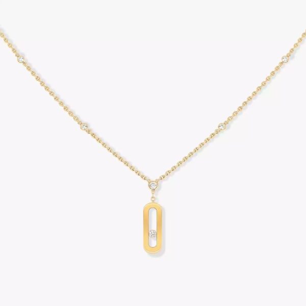 18K YELLOW GOLD DIAMOND MEDIUM NECKLACE