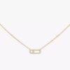 18K YELLOW GOLD PAVE DIAMOND NECKLACE