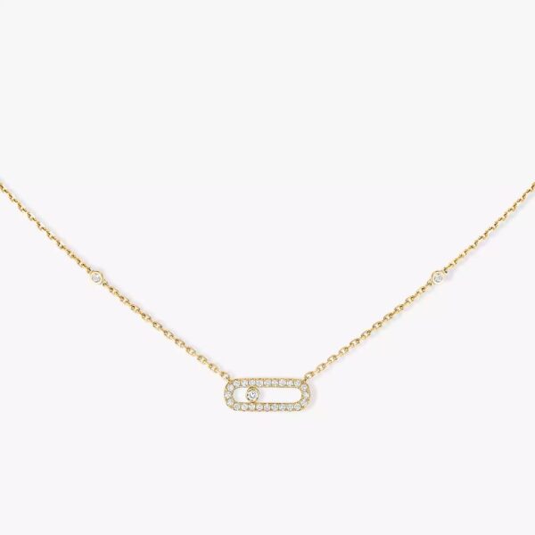 18K YELLOW GOLD PAVE DIAMOND NECKLACE