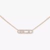 18K ROSE GOLD PAVE DIAMOND NECKLACE