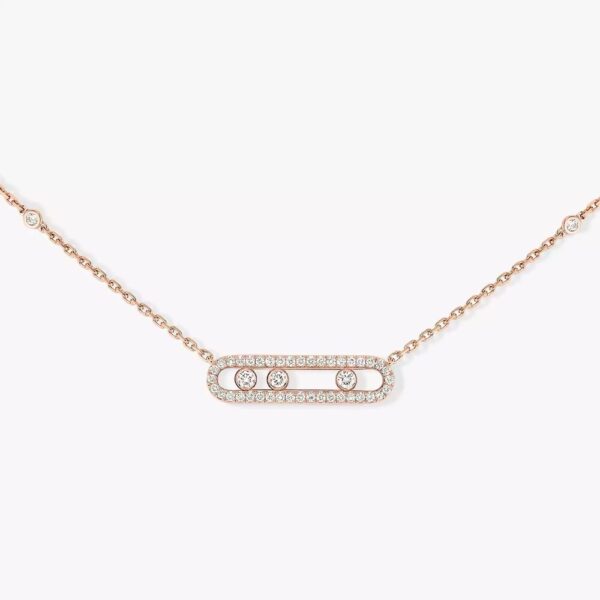 18K ROSE GOLD PAVE DIAMOND NECKLACE