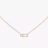 18K ROSE GOLD PAVE DIAMOND NECKLACE