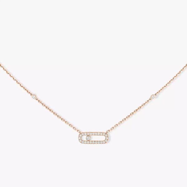 18K ROSE GOLD PAVE DIAMOND NECKLACE