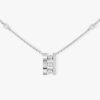 18K WHITE GOLD DIAMOND NECKLACE