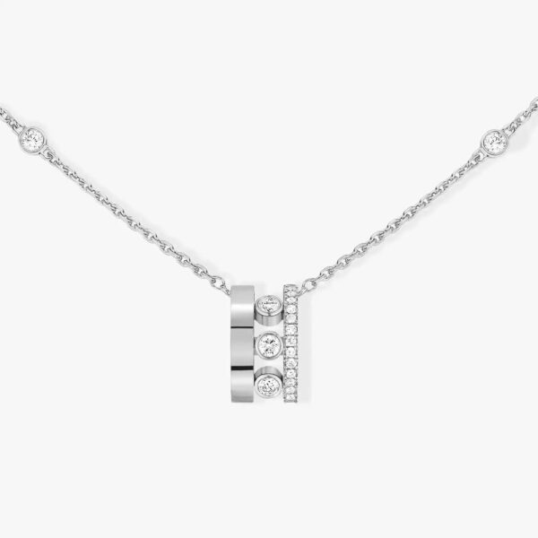 18K WHITE GOLD DIAMOND NECKLACE