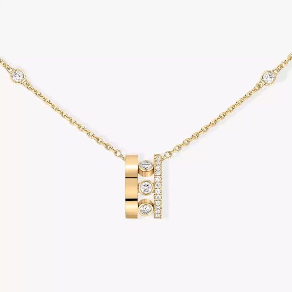 18K YELLOW GOLD DIAMOND NECKLACE
