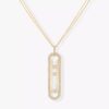 18K YELLOW GOLD DIAMOND LARGE NECKLACE
