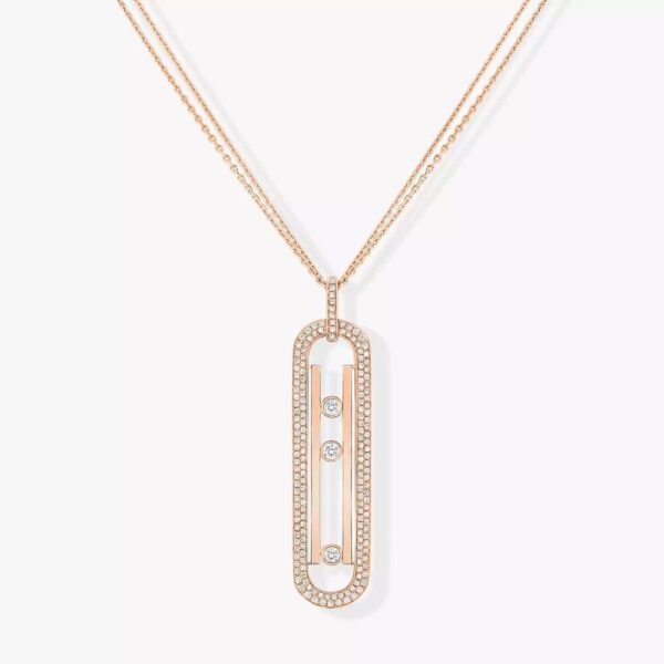 18K ROSE GOLD DIAMOND LARGE NECKLACE
