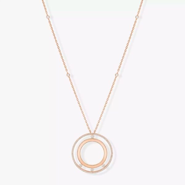 18K ROSE GOLD DIAMOND LONG NECKLACE