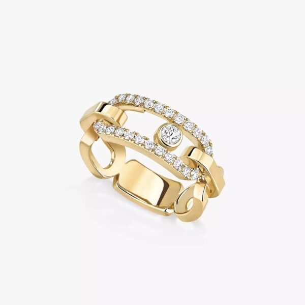 18K YELLOW GOLD DIAMOND RING