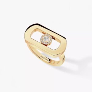 18K YELLOW GOLD DIAMOND RING