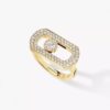 18K YELLOW GOLD PAVE DIAMOND RING