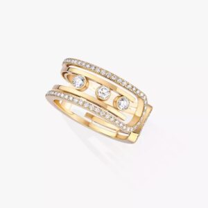 18K YELLOW GOLD DIAMOND RING