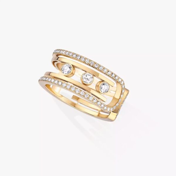18K YELLOW GOLD DIAMOND RING