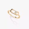 18K YELLOW GOLD DIAMOND LARGE RING