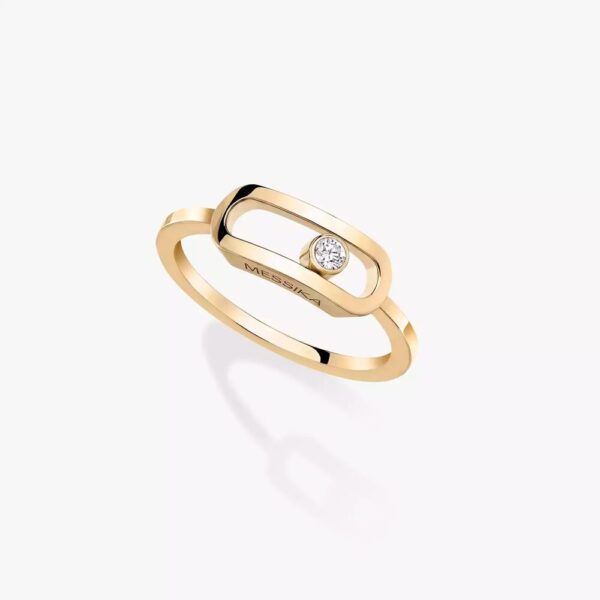 18K YELLOW GOLD DIAMOND LARGE RING