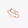 18K ROSE GOLD DIAMOND LARGE RING