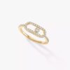 18K YELLOW GOLD PAVE DIAMOND LARGE RING