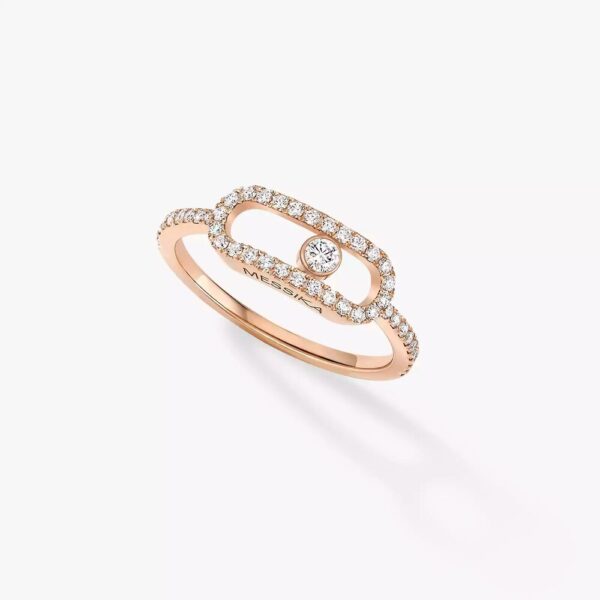 18K ROSE GOLD PAVE DIAMOND LARGE RING