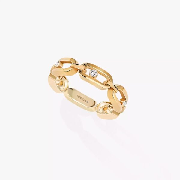 18K YELLOW GOLD DIAMOND RING