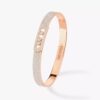 18K ROSE GOLD PAVE DIAMOND THICK BANGLE