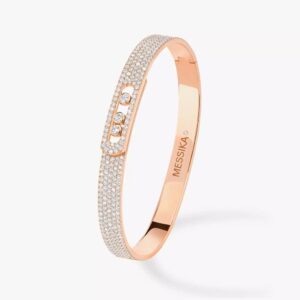 18K ROSE GOLD PAVE DIAMOND THICK BRACELET