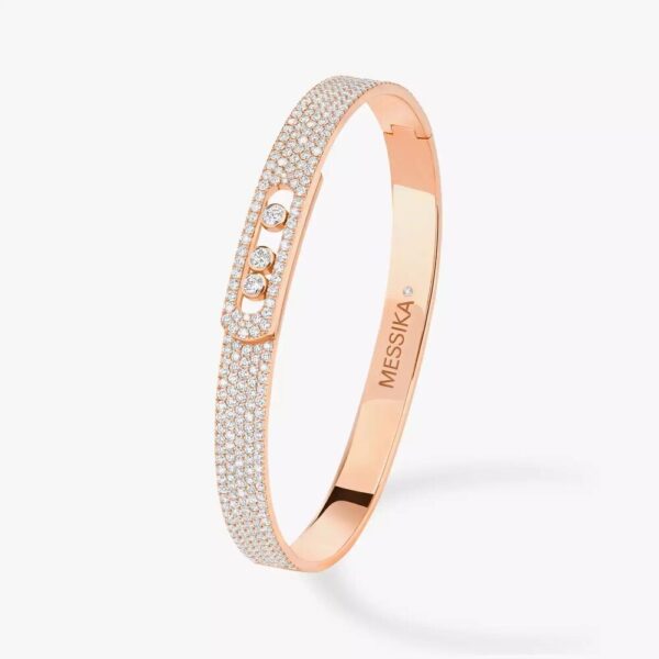 18K ROSE GOLD PAVE DIAMOND THICK BRACELET