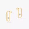 18K YELLOW GOLD DIAMOND MEDIUM EARRING