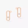 18K ROSE GOLD DIAMOND MEDIUM EARRING