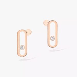 18K ROSE GOLD DIAMOND MEDIUM EARRING
