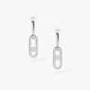 18K WHITE GOLD DIAMOND EARRING