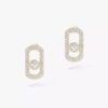 18K YELLOW GOLD PAVE DIAMOND EARRING
