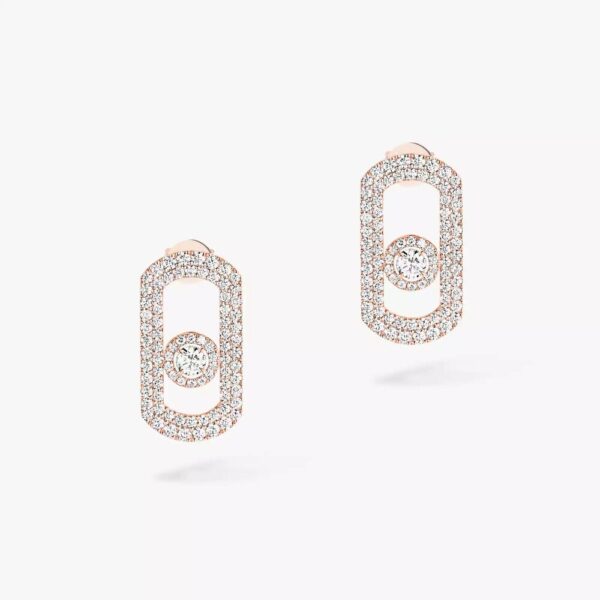 18K ROSE GOLD PAVE DIAMOND EARRING