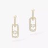 18K YELLOW GOLD PAVE DIAMOND XL EARRING