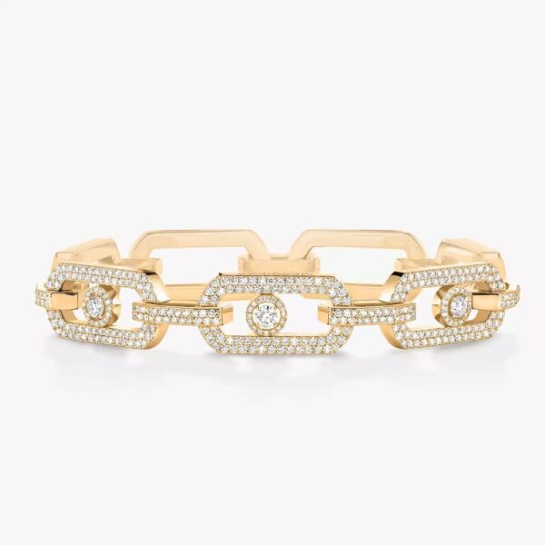 18K YELLOW GOLD PAVE DIAMOND BRACELET