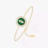 18K YELLOW GOLD MALACHITE AND DIAMOND BRACELET