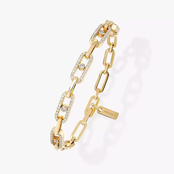 18K YELLOW GOLD PAVE DIAMOND BRACELET