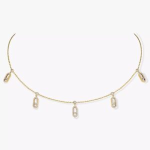 messika-collier-chocker-move-uno-pampille-or-jaune 18K YELLOW GOLD PAVE DIAMOND 5 MOTIF NECKLACE