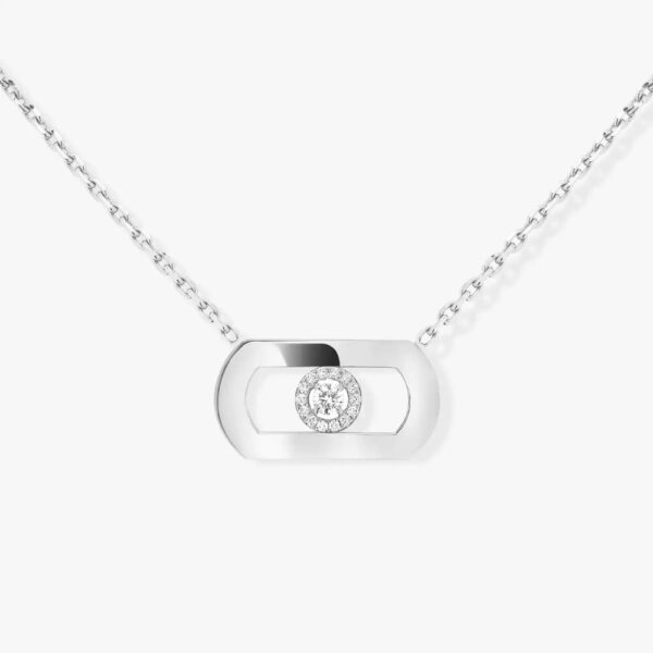 18K WHITE GOLD DIAMOND NECKLACE
