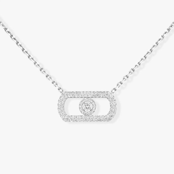 18K WHITE GOLD PAVE DIAMOND NECKLACE