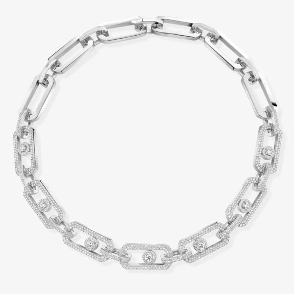 18K WHITE GOLD PAVE DIAMOND XL NECKLACE