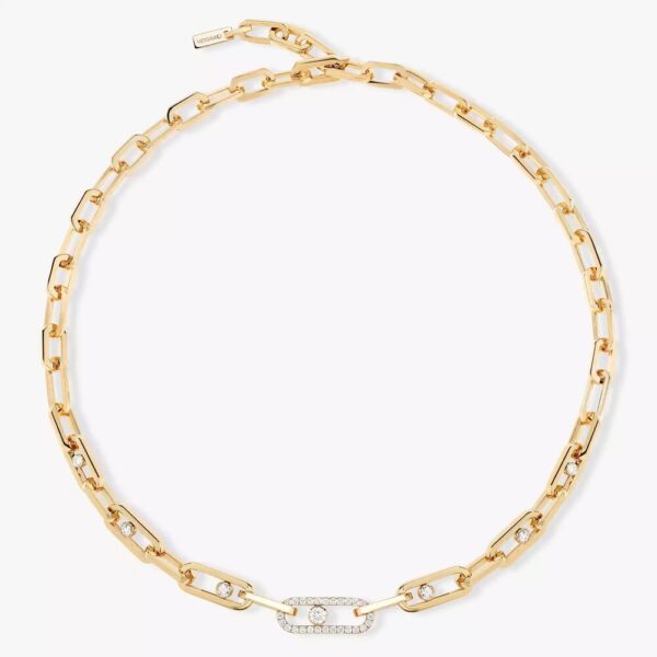 18K YELLOW GOLD DIAMOND NECKLACE