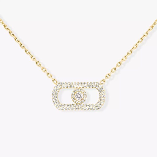 18K YELLOW GOLD PAVE DIAMOND NECKLACE